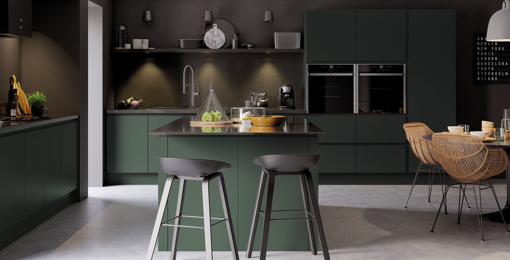 Green made to measure kitchen