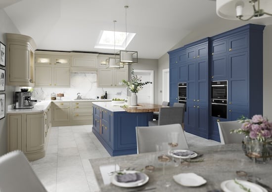 Blue bespoke kitchen